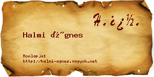 Halmi Ágnes névjegykártya